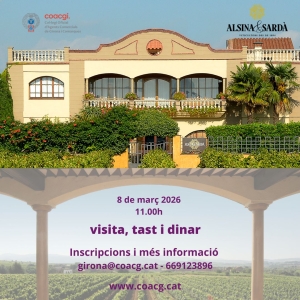 8 de març visita, tast i dinar al Celler Alsina&amp;Sardà